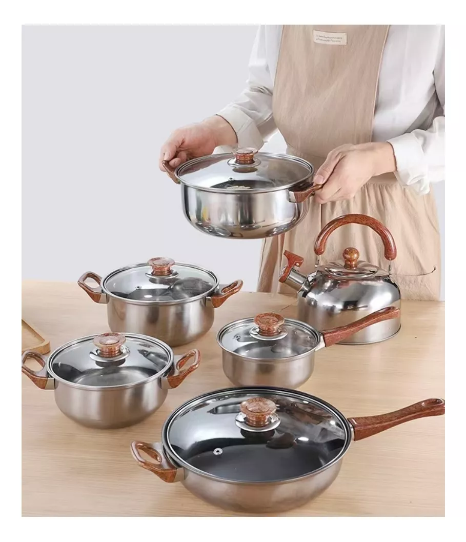 Set de cocina ollas-sartenes 12 piezas