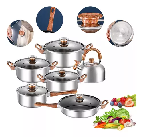 Set de cocina ollas-sartenes 12 piezas