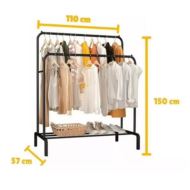 Perchero Closet Doble de Metal